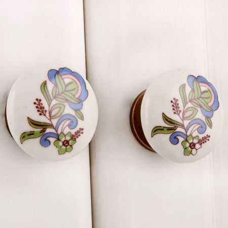 Bluebell Flower Flat Knob